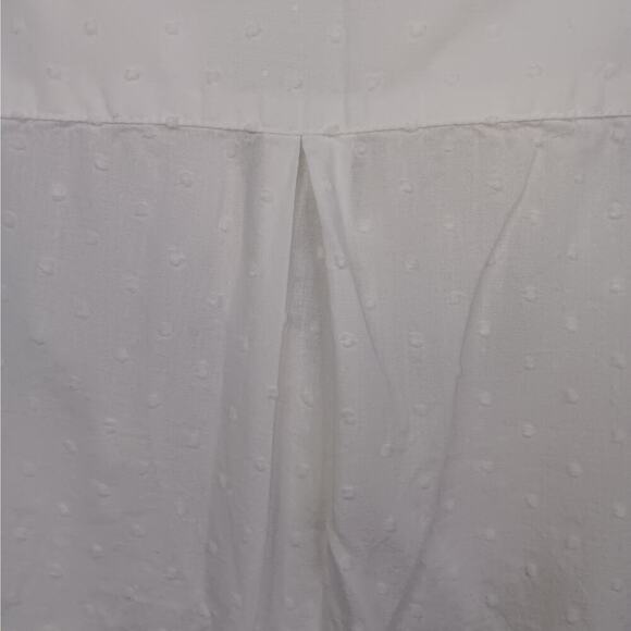 EUC Zac & Rachel White Swiss Dot Blouse 3/4 Sleeves Size XL - Picture 6 of 6